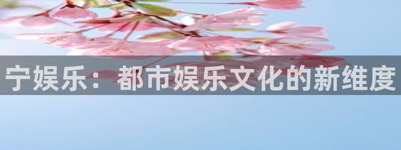 摩登7官网：宁娱乐：都市娱乐文化的新维度